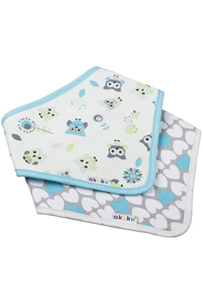 Akuku Bavetă-eșarfă pentru bebeluși 2 buc. inimioare-bufniță