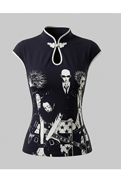 Köstebek Nana Qipao Style Short Sleeve Blouse