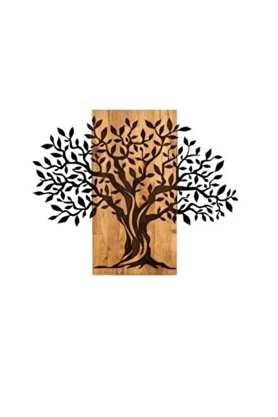 Studio Casa Decoratiune de perete Deco Art, Lemn si metal, 72 x 57.5 cm, Maro...