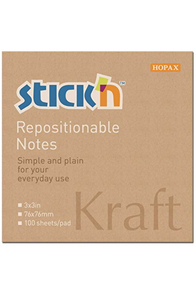 Stickn Notes autoadeziv 76 x 76 mm, 100 file, Stick"n - kraft