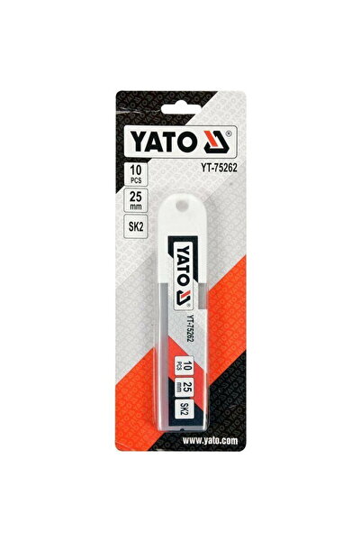 yato Set of 10 cutter replacement blades, 25 mm, Silver