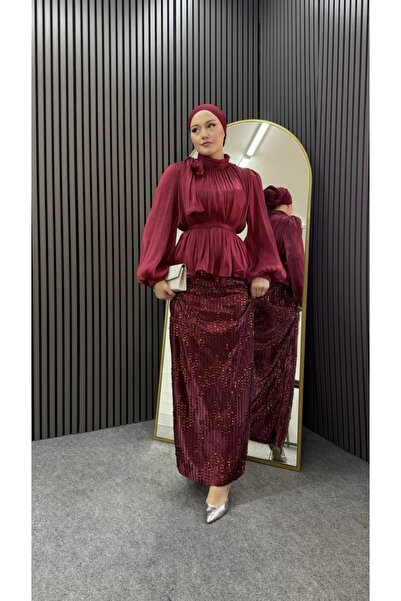 winessa moda Alya Tesettür Takım Abiye