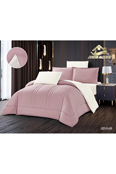 Afkar Albayet مفرش نفرين سادة 6 قطع قماش نيل حشوة ممتاز