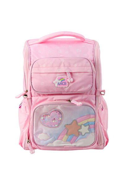 LEAN Unicorn school Backpack with chest Belt pink 20L