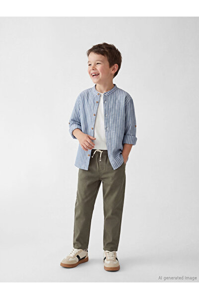 LC Waikiki Two Mt Shop Quality Lcw Kids Khaki Elastic Waist Boys' Trousers