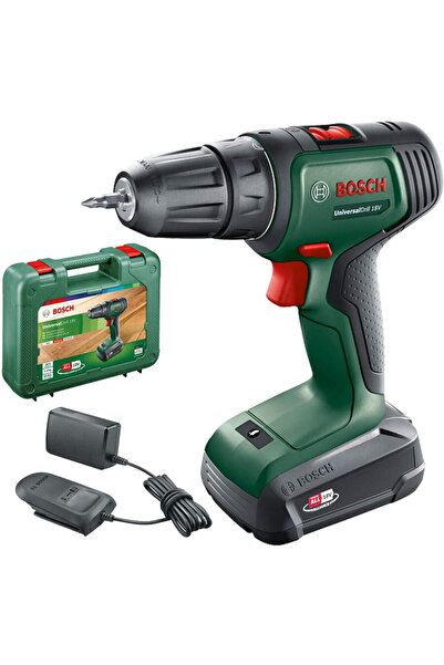 Bosch Masina de gaurit si insurubat 18V Li-ion baterie 1.5Ah valiza Verde/Negru