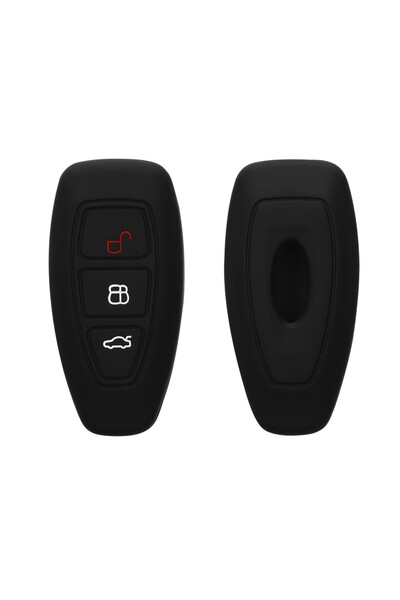 KWmobile Car Key Cover for Ford - 3 Buttons - Keyless Go, Silicone, Black, 41...