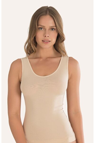 NBB Tricou fără cusături cu decolteu în U, bumbac 100% în cu bretele late pen...