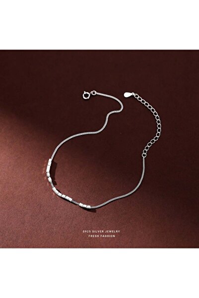 Generic Dancing squares anklet, 925 sterling silver