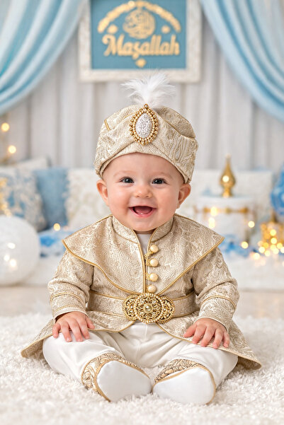 Panfilia ملابس ختان للأطفال الذكور من ميفلوتلك شهزاد، قفطان للختان