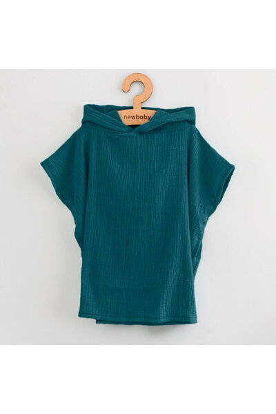 NEW BABY SHOP Poncho din muselină pentru bebeluși New Baby Feeling ocean 35 cm
