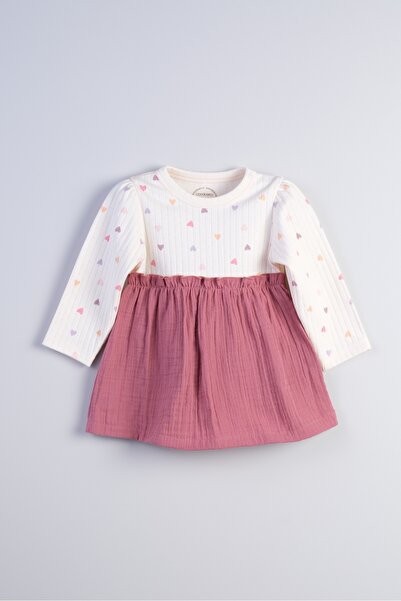 Bondberro Heart Printed Baby Girl and Child Dress 100% Cotton