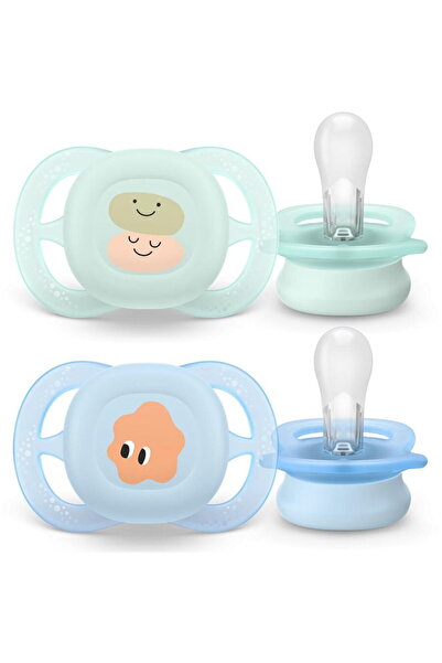 Philips Set 2 suzete Avent Ultra Start SCF075/14, ortodontice, fara BPA, 0-2 ...