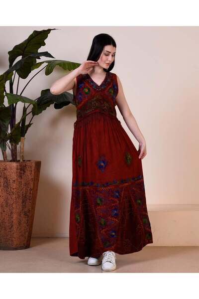 Fibula Authentic and Bohemian Embroidered %Yüz Cotton Standard Size Imported ...