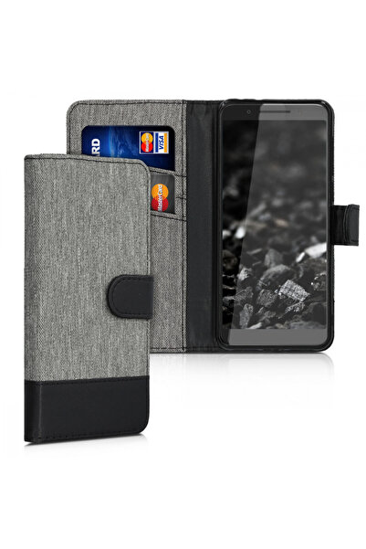KWmobile Case for Alcatel 3 (2019) / 3L (2019), Textile, Grey, 48095.22