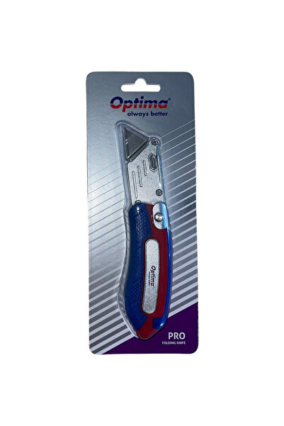 Optima Pro Cutter, trapezoidal blade + 2 SK5 refills, foldable, Belt clip, zi...