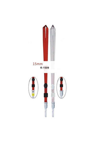 Kejea Lanyard textil, 15mm latime, - rosu