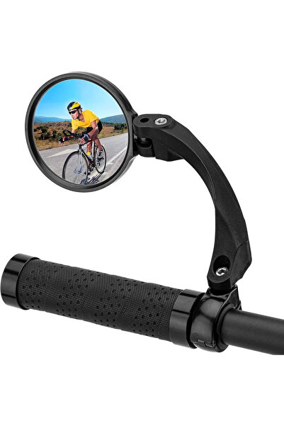 ROCKBROS 26210001003 oglindă retrovizoare stânga pentru bicicletă - neagră