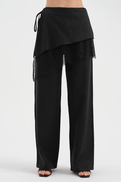 tw3 Women's Lace Detailed Design Trousers with Skirt Look