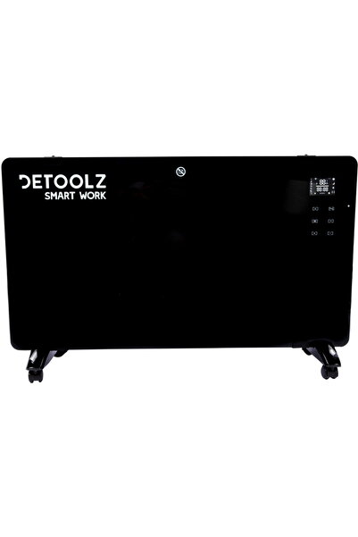 DETOOLZ Convector electric 1000W/2000W, negru