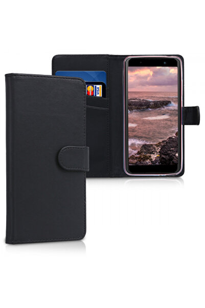 KWmobile Husă pentru Wiko Lenny 5, - piele, Negru, 44844.01