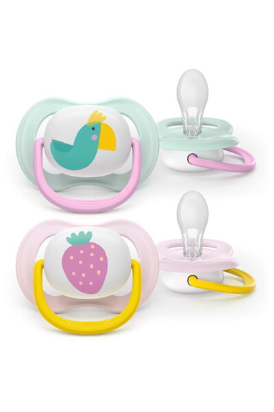 Philips Set 2 suzete Avent Ultra Air SCF080/24 care lasa pielea bebelusului s...