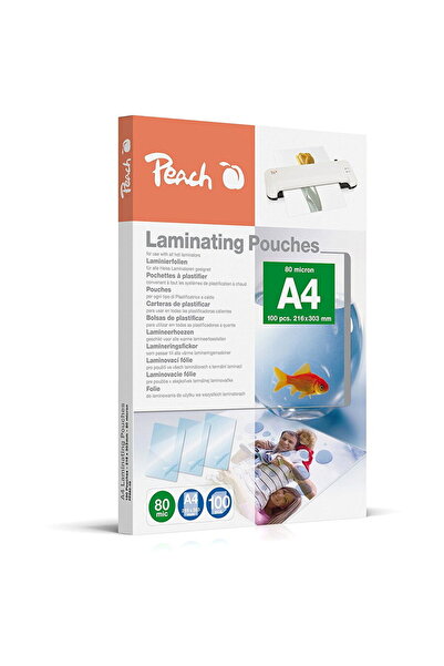 Peach folie de laminare 80mic DINA4 100 buc.