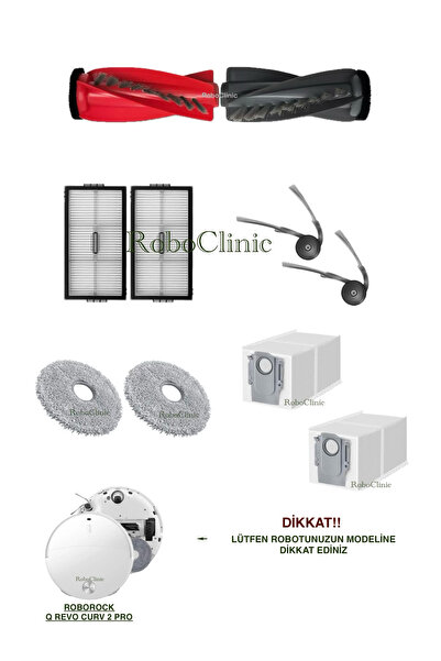Roboclinic Roborock Qrevo Curv 2 Pro Robot aspirator compatibil cu sac de pra...