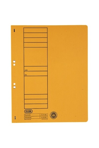 ELBA Cardboard folder with staples 1/1 - yellow