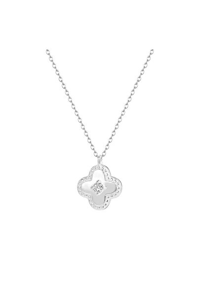 Generic Women's 925 Silver Clover Design Necklace