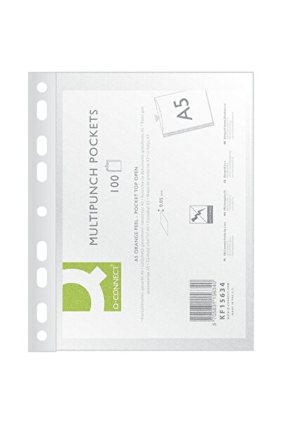 Q-Connect Folie protectie pentru documente A5, 50 microni, 50folii/set, - tra...