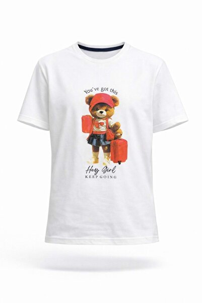 Lolliboomkids Κοριτσίστικο μπλουζάκι με στάμπα αρκουδάκι - ΛΕΥΚΟ - 12 ΕΤΩΝ