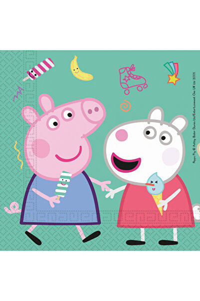 Peppa Pig Set de 20 șervețele de masă Messy Play 33x33cm 33x33 verde