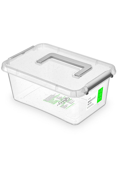 Orplast Plastic container with lid, Sheer, Nanobox - capacity 4.5L - with handle