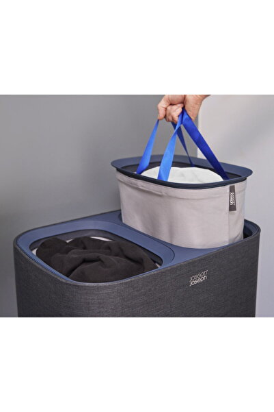 Joseph Joseph Coș de rufe 50004, dreptunghiular, 90 l, bumbac, poliester, negru