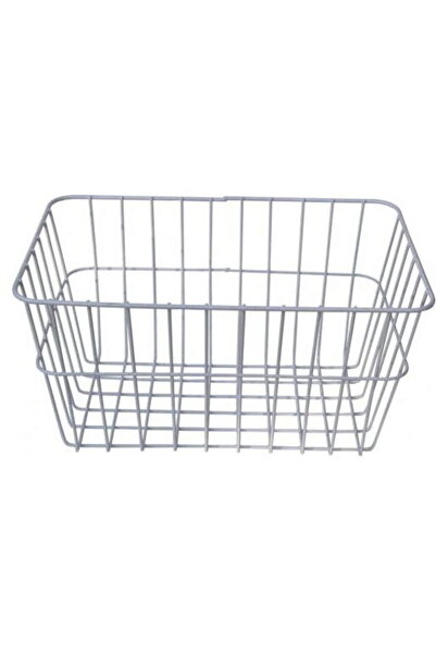 Generic Bicycle rear basket, made of metal grid, silver, YTGT-50148.7