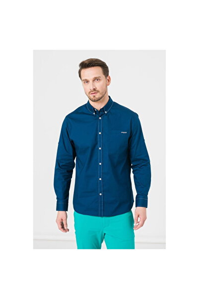 Pegas MEN'S CASUAL SHIRT LIGHT NAVY S