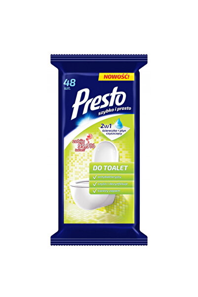 Presto Servetele umede dezinfectante pentru toalete, 48 buc/pachet,