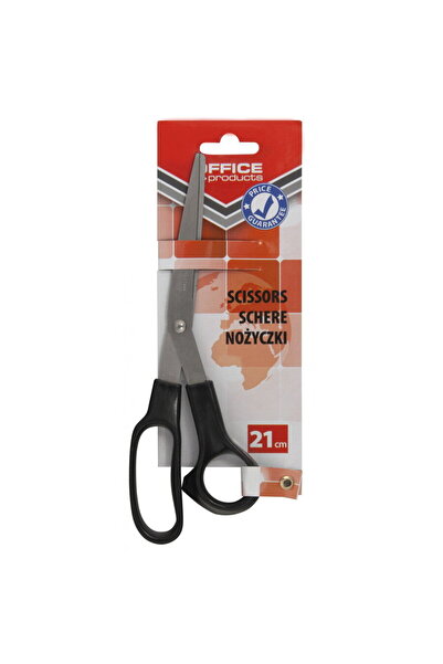 OFFICE products Steel scissors, 21cm, - black handle