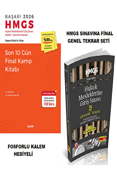 Seçkin Yayınları BAŞARI 2026 HMGS Son 10 Gün Final Kamp Kitabı+Savaş Yayınlar...