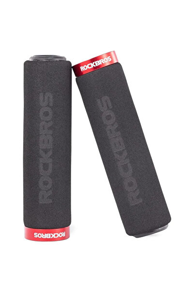 ROCKBROS Mânere de ghidon pentru bicicletă din burete BT1001BKRD - negre și r...