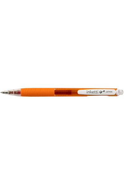 PENAC Pix cu gel Inketti, rubber grip, 0.5mm, corp orange transparent - scrie...