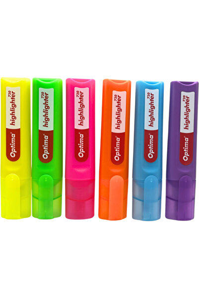 Optima Highlighter, wide tip 1-4mm, 720 - 6 colors/set