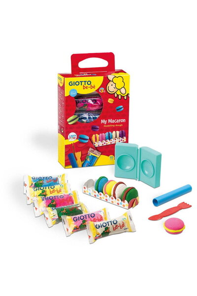 Giotto Kit plastilina Macarons, 6 culori + ustensile modelaj, be-be