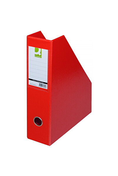 Q-Connect Suport reviste, carton plastifiat PVC, latime 76mm, - rosu