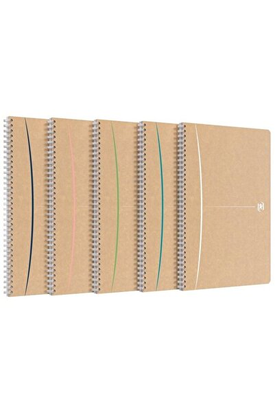 Oxford Caiet cu spirala A4, Touareg, 90 file-90g/mp, coperta carton reciclat,...