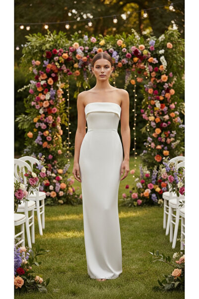 Papillon couture Luxury Dress(Beyaz)