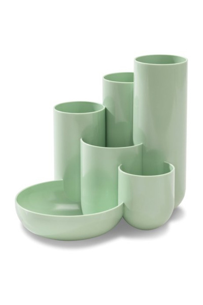 HAN Suport pentru instrumente de scris Campus, 5 compartimente - verde pastel