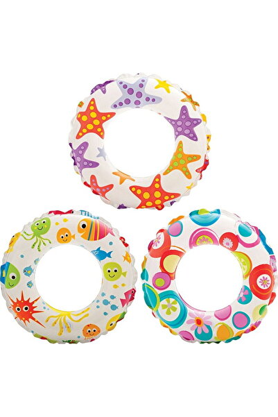 Intex Inflatable swimming ring 61 cm, multicolor