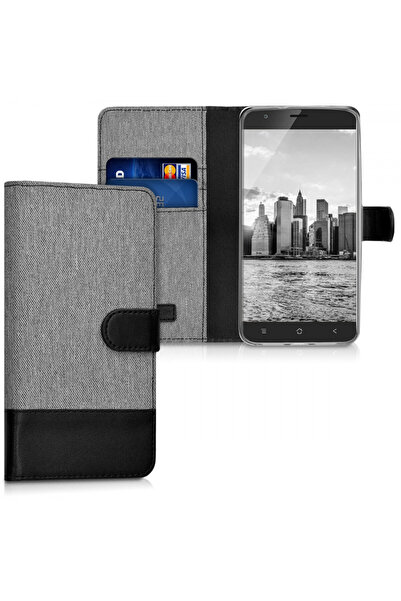 KWmobile Case for Blackview E7, Textile, Grey, 41648.01